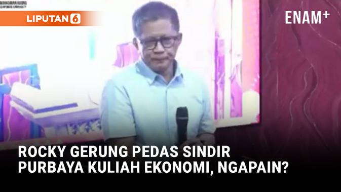 Rocky Gerung: Sindiran Pedas untuk Purbaya Soal Kuliah Ekonomi 7 Semester, ‘Ilmu Mudah, Kenapa Harus Lama?’