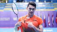 Ekspresi Jonatan Christie setelah laga final bulutangkis beregu putra SEA Games 2019 kontra Malaysia, Rabu (4/12/2019). (PBSI)