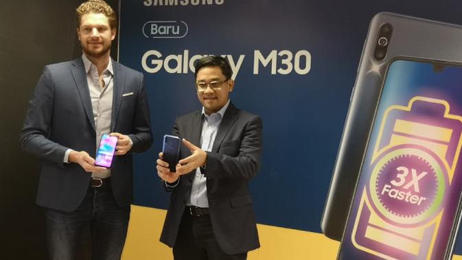 Peluncuran Samsung Galaxy M30. Liputan6.com/Agustinus Mario Damar