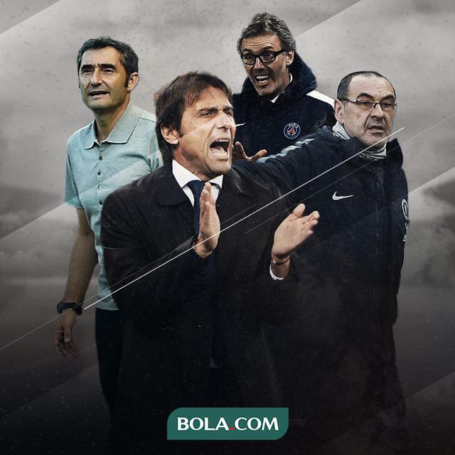 Antonio Conte, Laurent Blanc, Maurizio Sarri dan Ernesto Valverde