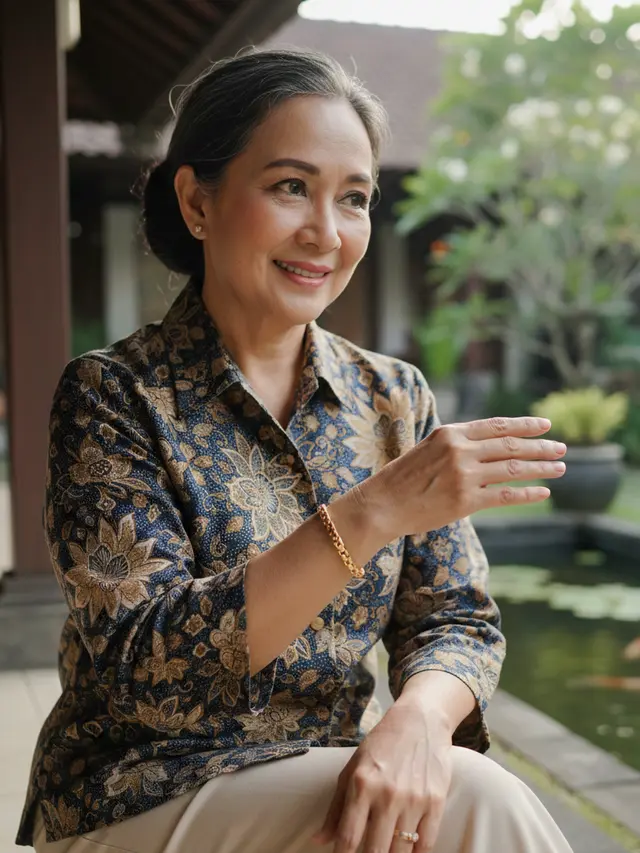 Model Gelang Emas Rantai Klasik untuk Usia 50 Tahun ke Atas (Foto: Gemini AI)