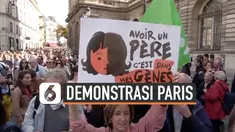Masyarakat Paris turun ke jalan menolak RUU Bayi Tabung yang rencananya akan disahkan. Mereka menolak adanya kebijakan bayi tabung untuk pasangan lesbian.