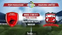 Jadwal Liga 1 2017, PSM Makassar Vs Madura United. (Bola.com/Dody Iryawan)