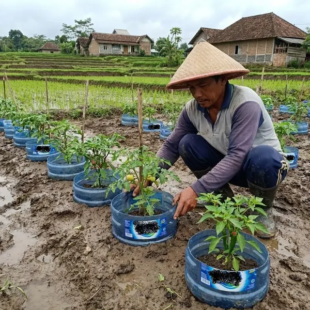 Galon untuk Pagar Pembatas Cipratan Tanah