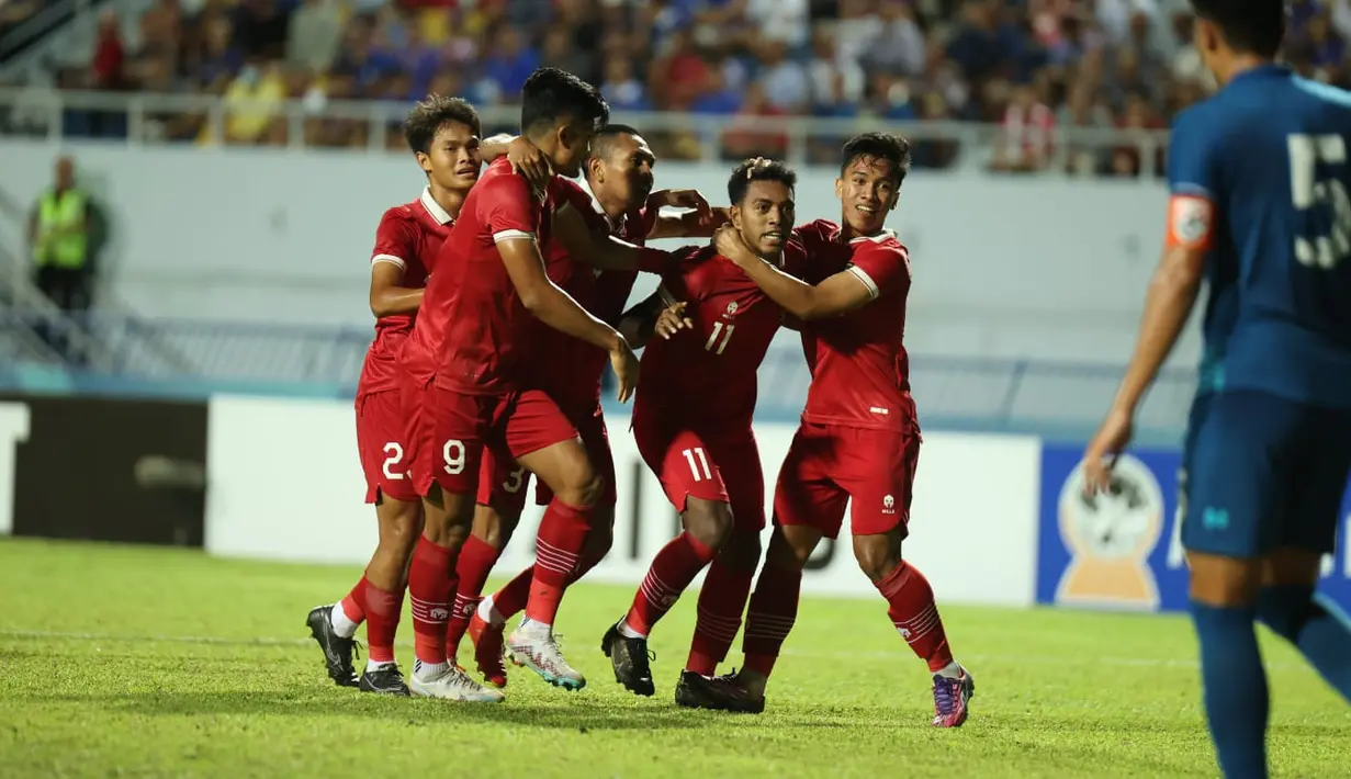 Tim berjulukan Garuda Muda itu menghajar Thailand U-23 3-1. (FOTO: Dok. PSSSI)