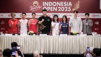 Konferensi pers Indonesia Open 2025 di Hotel Fairmont, Jakarta, Senin (2/6/2025). (Bola.com/Bagaskara Lazuardi).