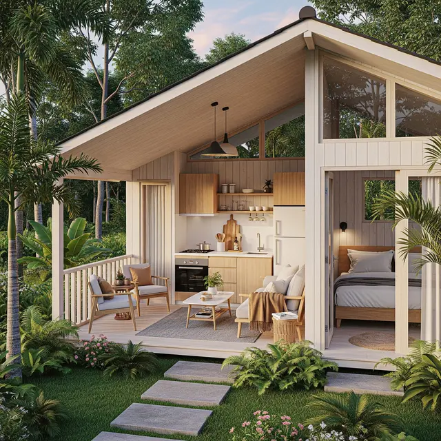 9 Desain Rumah ala Paviliun 1 Kamar dengan Dapur, Solusi Hunian Estetis