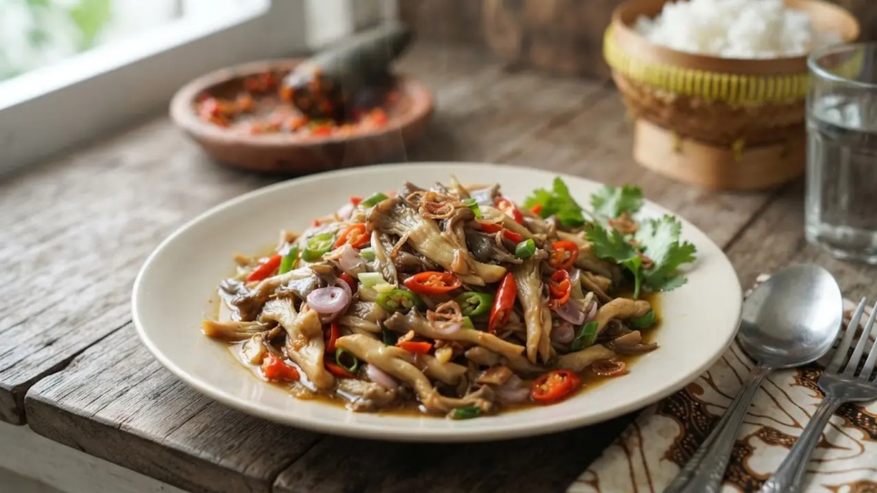 Resep Jamur Masak Pedas