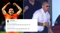 Perubahan postur Wesley Sneijder (Twitter)