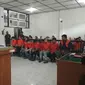 Para terdakwa kasus narkoba divonis hukuman mati oleh Majelis Hakim PN Kelas 1 Palembang (Liputan6.com / Nefri Inge)