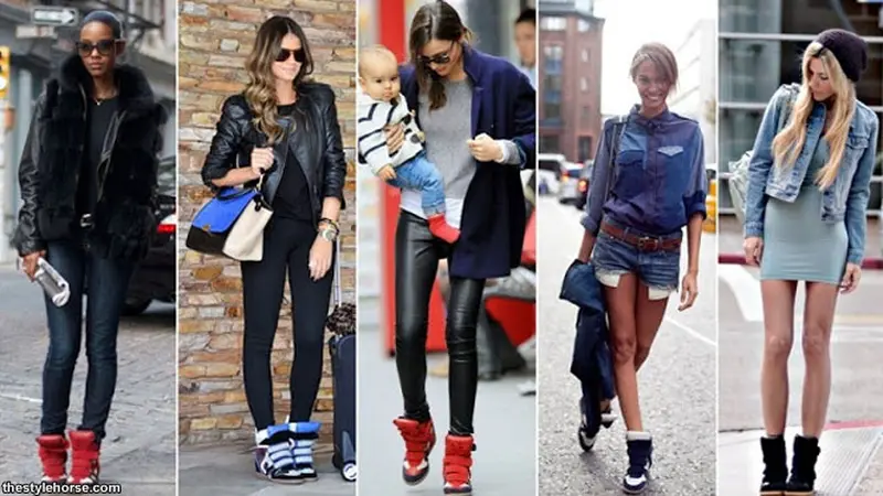 Sepatu clearance wedges sneakers