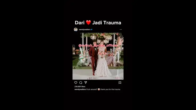 Potret Reza Arap Hilang dari Instagram Wendy Walters, Tersisa Foto Pernikahan dengan Caption yang Telah Berganti. (instagram.com/nyinyir_update_official)