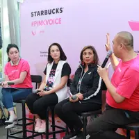 Yayasan Lovepink bekerja sama dengan Starbucks Indonesia dalam kampanye Pinkvoice. (Foto: fimela.com/Adrian Putra)