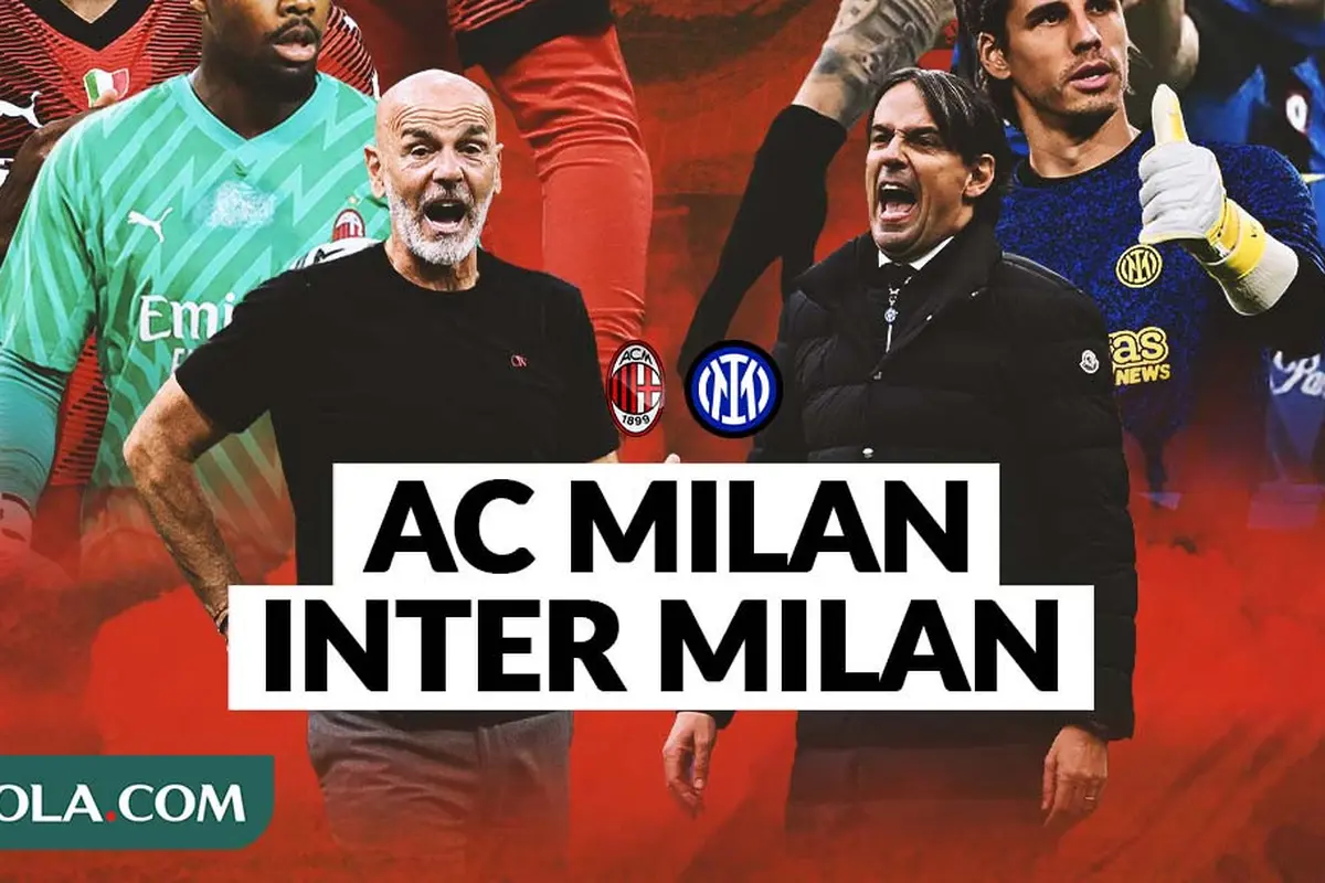 Liga Italia - AC Milan Vs Inter Milan - Ilustrasi Duel