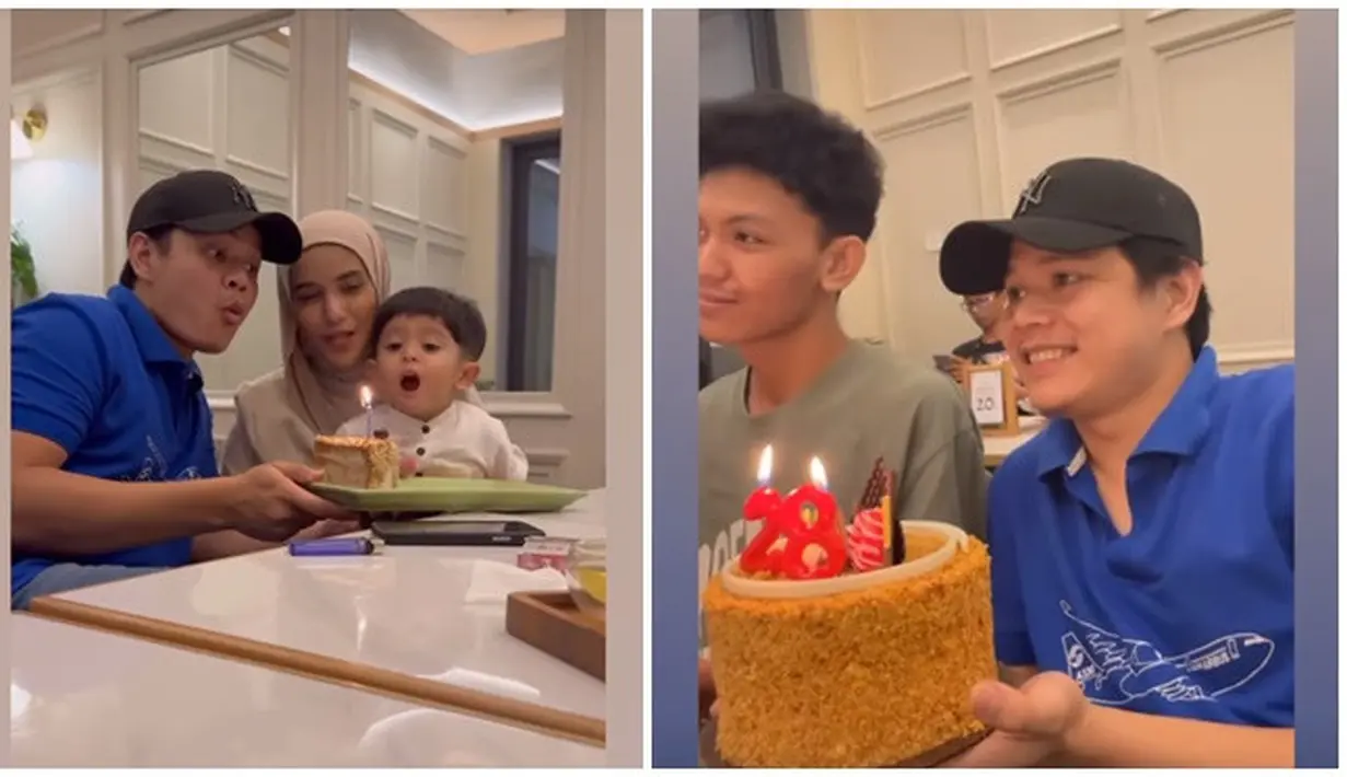 Begini momen hangat kebersamaan keluarga Iqbal Fitrah. Momen Iqbal tiup lilin didampingi oleh Nadya dan Syaki diabadikan oleh Ikram Rosadi. Terlihat juga kedekatan Iqbal dan kekasih adiknya saat foto bareng sembari memegang kue. Dari foto kedekatan ini, Amalia Agustina tentunya sudah mengantongi restu dari keluarganya. Sosok adik Iqbal di acara ulang tahunnya ini tentunya tak lepas dari perhatian. (Liputan6.com/IG/@iqbalfitrahr)