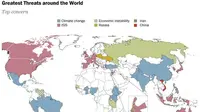 Peta Survey Isu Dunia. (Guardian)
