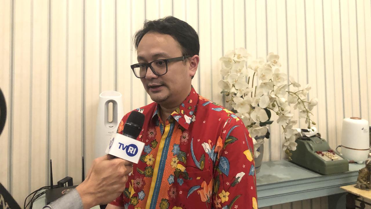 Ketua Angkatan Muda Pembaharuan Indonesia (AMPI), Partai Golongan Karya (Partai Golkar), Jerry Sambuaga (Liputan6.com/Elza hayarana Sahira)