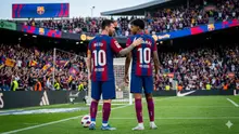 Ilustrasi Lionel Messi, Lamine Yamal, Barcelona. (Foto by Gemini AI)