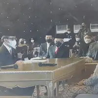 Prosesi ijab qabul per ikahan adik Presiden Jokowi, Idayati dengan Ketua MK, Anwar Usman.(Liputan6.com/Fajar Abrori)