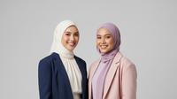 Inspirasi Long Dress Muslim Polos Kombinasi Blazer Formal. (via Gemini)