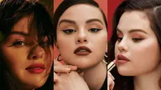 Lihat di sini beberapa potret memesona Selena Gomez dengan gaya makeup bold pakai lipstik merah.