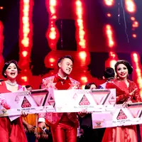 Lesti, Danang dan Shiha di grand final D'Academy Asia (Andy Masela/Bintang.com)