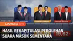Komisi Pemilihan Umum melakukan penghitungan suara resmi atau real count untuk Pilpres di tingkat nasional.