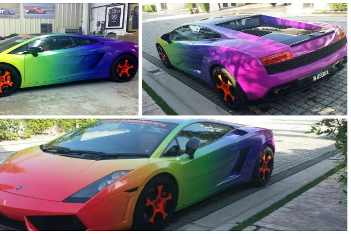 Lamborghini Tampil Nyentrik dengan Bodi Warna-warni