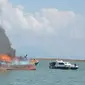 KKP menenggelamkan 2 kapal berbendera Malaysia di Pelabuhan Perikanan Samudera Kotaraja Lampulo, Aceh, pada Kamis,18 Maret 2021. Dok KKP