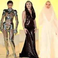 Lihat di sini beberapa penampilan tak biasa yang totalitas dari Zendaya, Florence Pugh, dan Anya Taylor-Joy di press tour Dune 2 di London