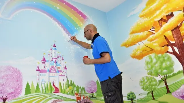 seniman Italia lukis RS anak