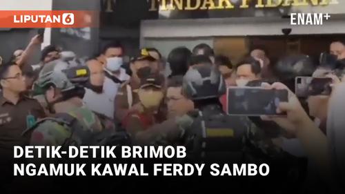 VIDEO: Brimob Ngamuk Saat Kawal Ferdy Sambo