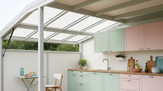 Model Dapur Minimalis Baja Ringan Semi Terbuka