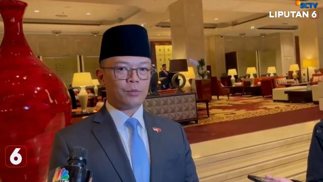 Menteri Luar Negeri RI Sugiono saat ditemui media di Ankara, Turkiye, di sela-sela kunjungan Prabowo Subianto. (Dok. Liputan6 SCTV)