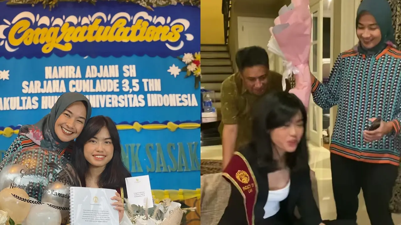 Namira  Adjani Anak Alya Rohali Rayakan Kelulusan