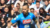 5. Marek Hamsik - Gelandang Napoli tersebut berkeinginan akan mencukur habis rambutnya jika Napoli menjuarai titel Serie A. Patut dinantikan tahun ini apakah Napoli berhasil merebut tahta dari Juventus. (AFP/Carlo Hermann)