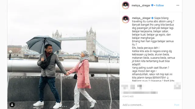 Meisya Siregar dan Bebi Romeo