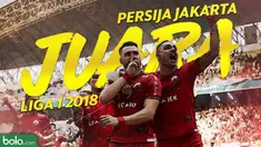 Persija Jakarta keluar sebagai juara Gojek Liga 1 2018 bersama Bukalapak.