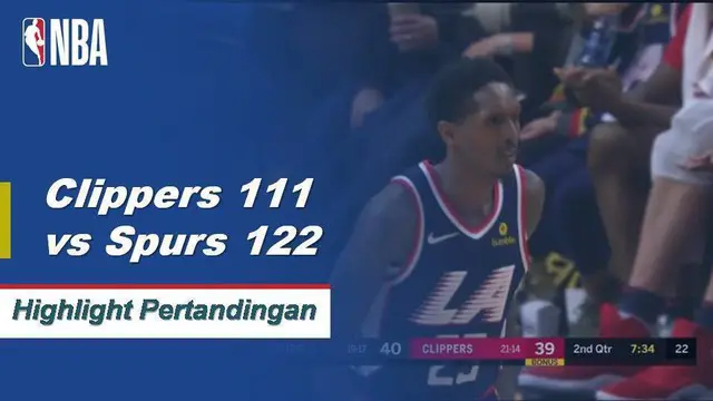 Cuplikan Pertandingan NBA : Spurs 122 vs Clippers 111