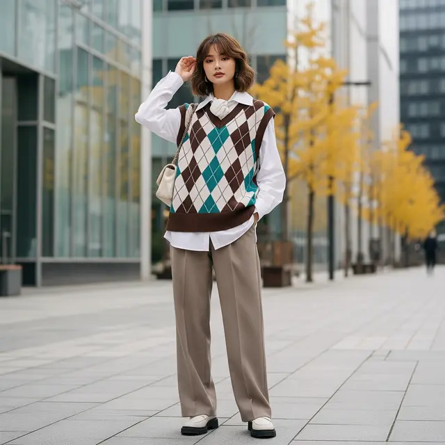 OOTD Vest Rajut ala Korea (Gemini AI)