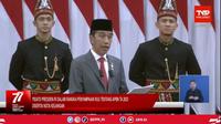 Presiden RI Joko Widodo (Jokowi) saat menyampaikan Pidato Kenegaraan di Sidang Tahunan MPR RI dan Sidang Bersama DPR-RI - DPD-RI pada Selasa (16/8/2022) (Photo credit : Youtube DPR RI)