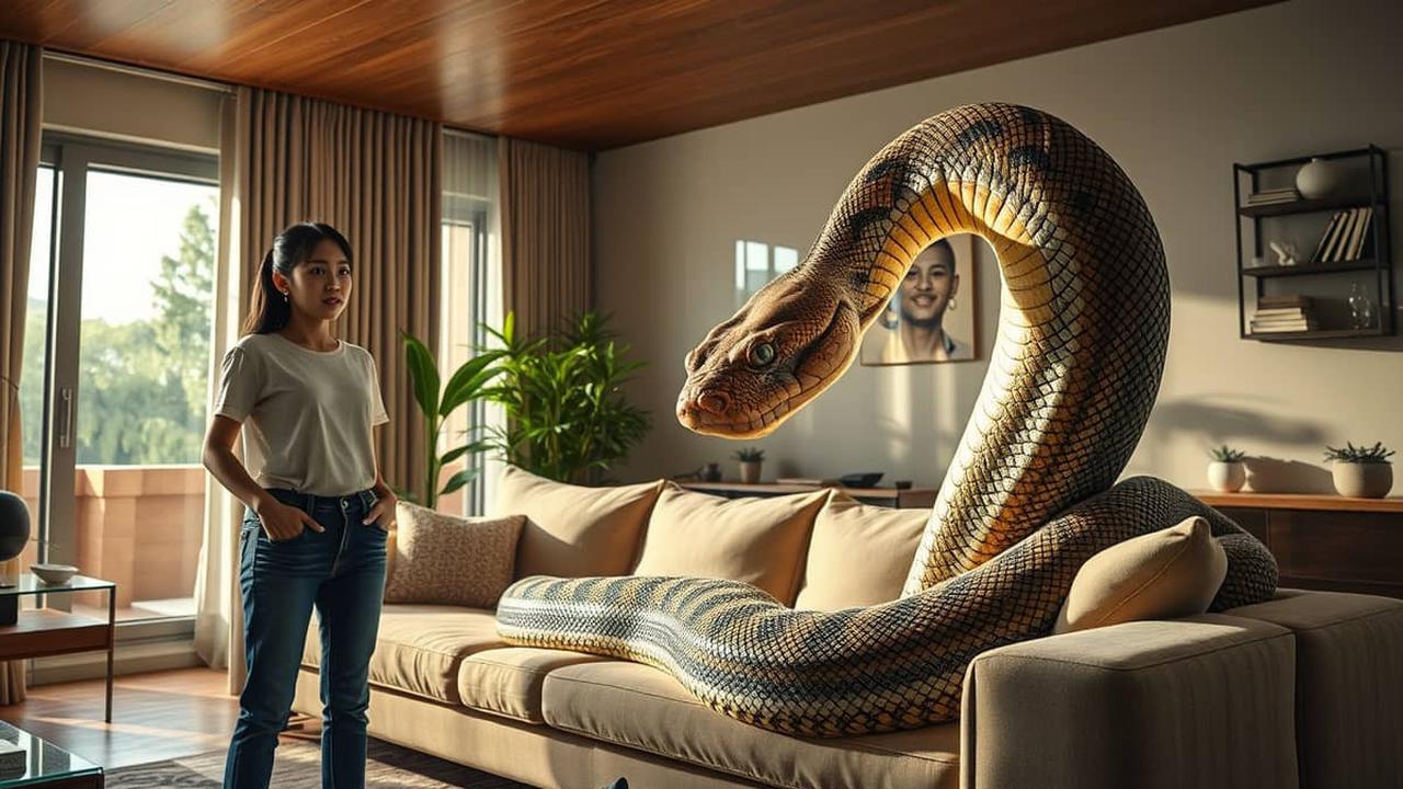 mimpi melihat ular besar di rumah