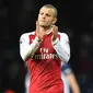 Manajer Arsene Wenger menilai Jack Wilshere memiliki karakter pemimpin dan merupakan kandidat kapten masa depan Arsenal. (AFP/Paul Ellis)