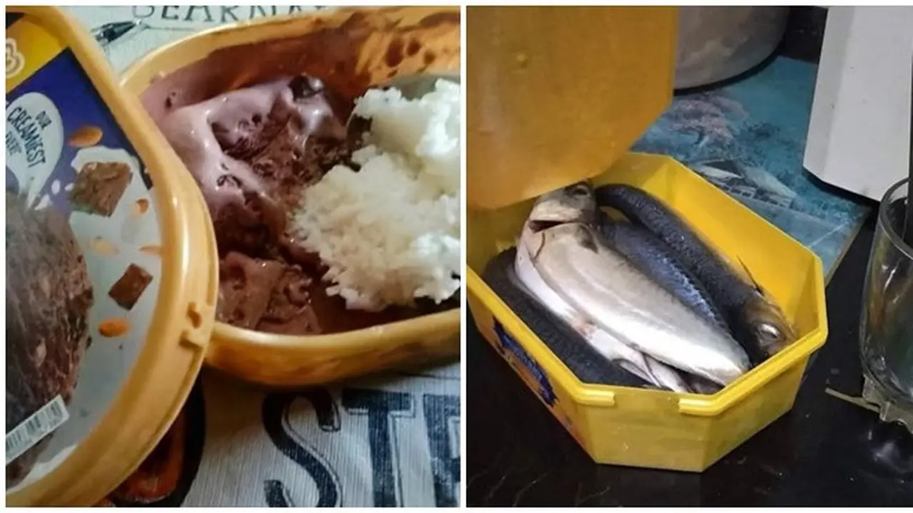 6 Potret Wadah Es Krim Isinya Tak Sesuai Ekspektasi Ini Bikin Senyum Tipis