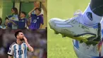 Lionel Messi merupakan salah satu pesepak bola yang dikenal sebagai seseorang yang family man. Salah satu buktinya terletak pada sepatunya yang digunakan untuk perhelatan akbar Piala Dunia 2022. (Foto Kolase: AP dan AFP)