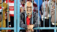 Manajer Madura United sekaligus anggota Komite Eksekutif PSSI 2019-2023, Haruna Soemitro. (Bola.com/Aditya Wany)