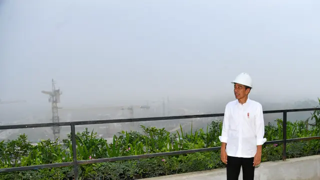 Presiden Joko Widodo atau Jokowi di Ibu Kota Nusantara (IKN),