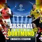Arsenal vs Borussia Dortmund (Liputan6.com/Sangaji)