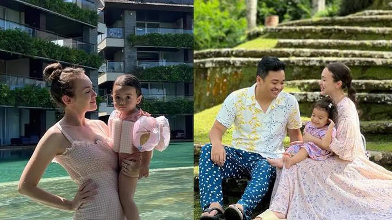 6 Momen Liburan Rianti Cartwright dan Suami, Kompak Asuh Buah Hati