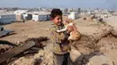 Pelarangan aktivitas UNRWA—sebuah badan Perserikatan Bangsa-Bangsa untuk pengungsi Palestina—semakin memperburuk situasi di Gaza. (Eyad BABA/AFP)